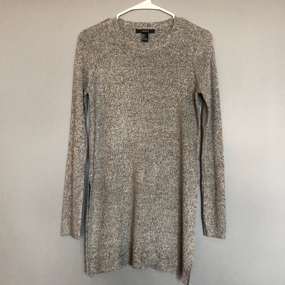 Forever 21 Long Soft Sweater Shirt, Size Small